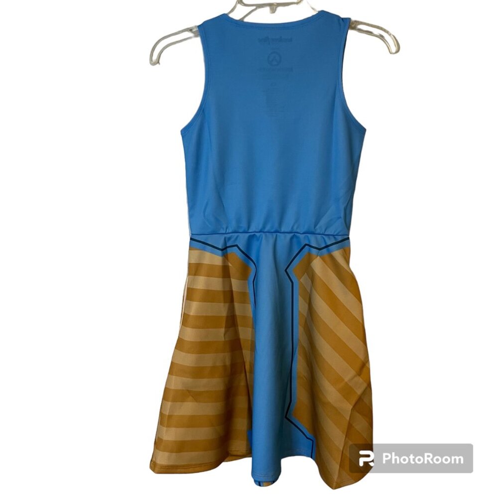 Overwatch Symmetra Dress Womens Medium Blue Sleeveless Pockets Cosplay Costume W - Picture 13 of 14